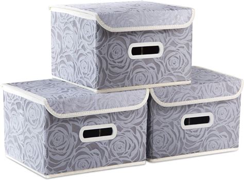 fabric storage containers with metal frames with lid|decorative storage containers with lids.